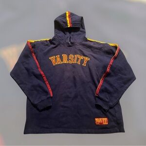 Vintage Bugle Boy Thick Pullover Varsity Hoodie Sweat Shirt Size XL 16/18